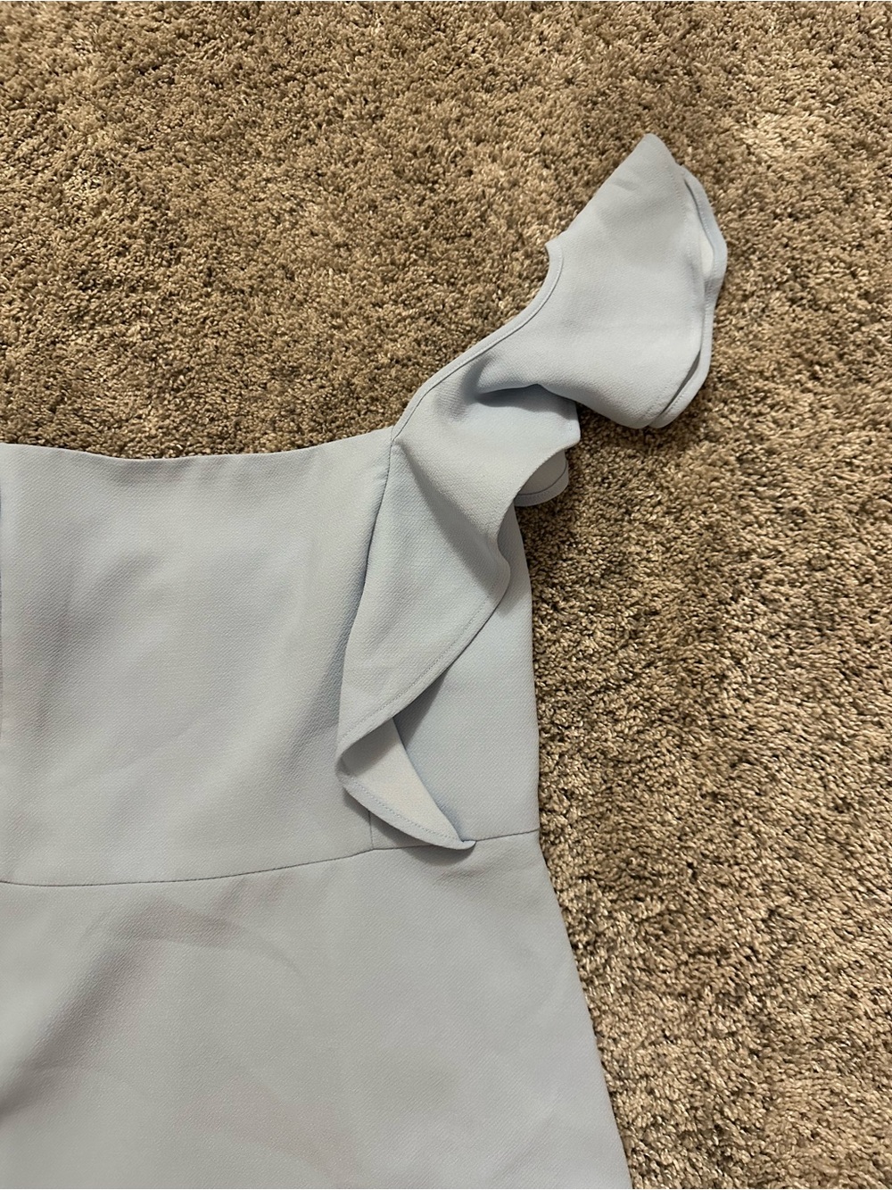 BCBGeneration Powder Blue Ruffle Strap Mini Dress - Picture 8 of 10